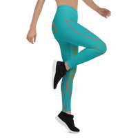 Thumbnail for FYC - Women's All Day Comfort Aqua Aloha Full Length Leggings - 1 COLOR -