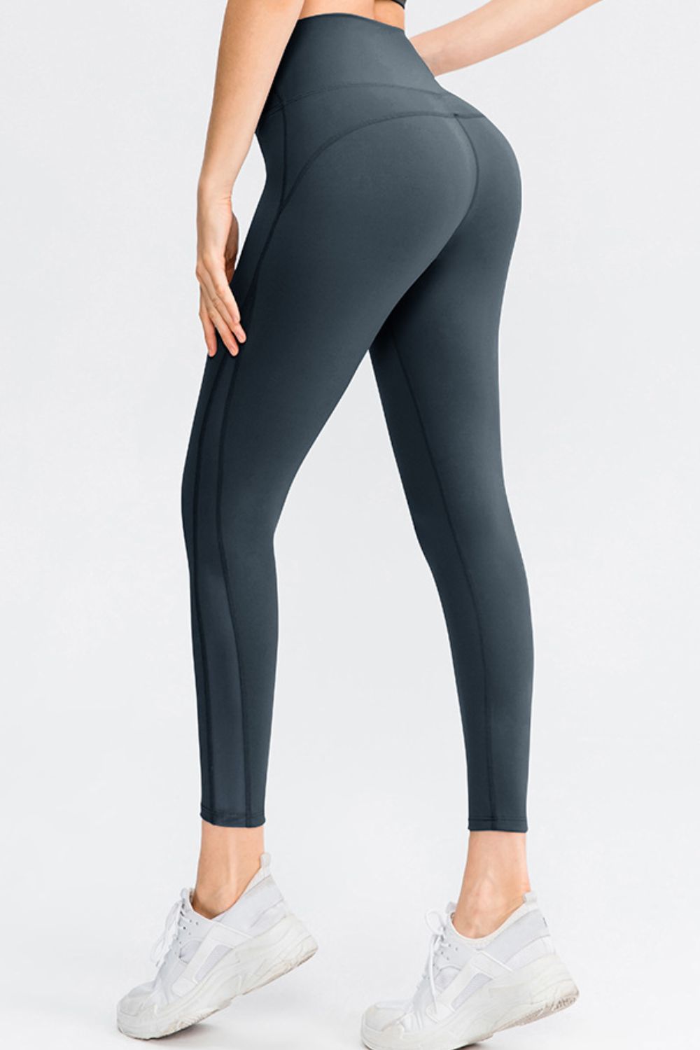 Wide Waistband Slim Fit Long Sports Leggings - T - 5 COLORS -