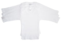 Thumbnail for Bambini Long Sleeve White Lap T-Shirt - 3 PACK - 1 COLOR -