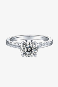 Thumbnail for Adored 1 Carat Moissanite 925 Sterling Silver Side Stone Ring