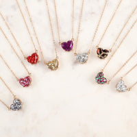 Thumbnail for Heart Glitter Epoxy Necklace - 9 COLORS -