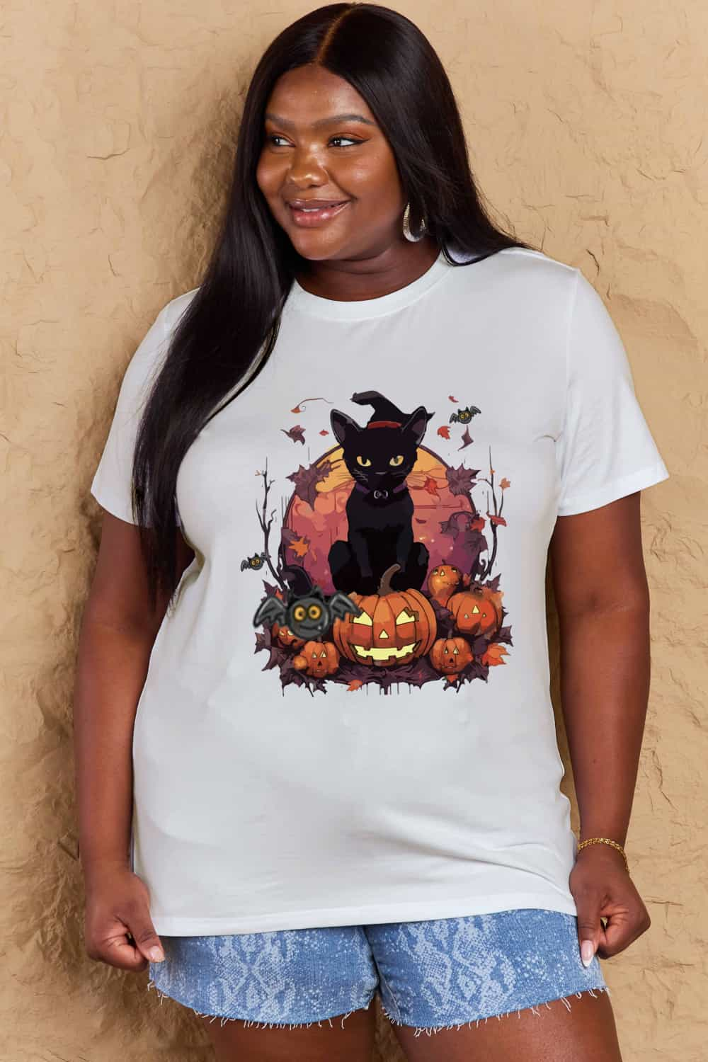 Simply Love Full Size Halloween Theme Graphic T-Shirt - SIZES S THRU 3XL - T - 3 COLORS -