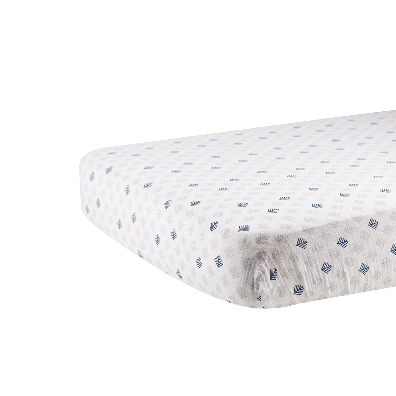 Newcastle - Glacier Branch Cotton Muslin Crib Sheet -