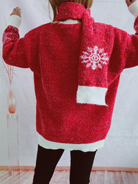 Thumbnail for Christmas Element Round Neck Sweater and Scarf Set - UNI SIZED - 2 PCS. - T - 1 COLOR -