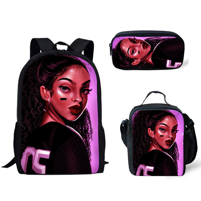 Back to School Backpack - Girl & Bubble gum plus 37 more, different faces - 3Pcs/Set School Bags for Girls - [10-15 DAY DELIVERY] - 38 DIFERRENT FACES -