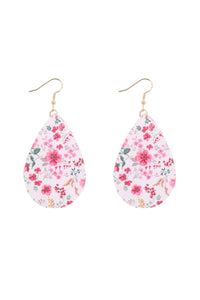 Thumbnail for Floral Printed Pear-Shaped Earrings - 7 COLORS -