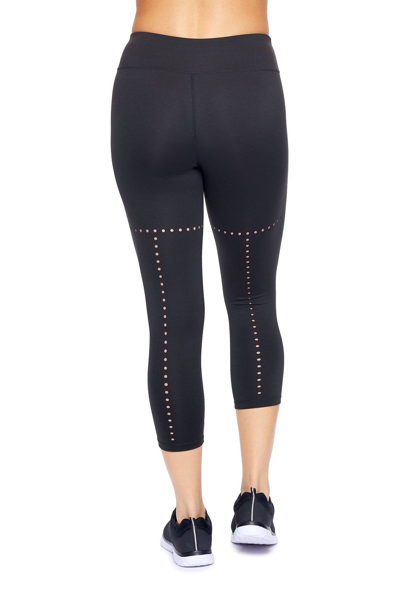 Women's Faux Seam Laser Cut Capri - 1 COLOR