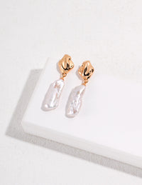 Thumbnail for Baroque Irregular Pearl Drop Earrings