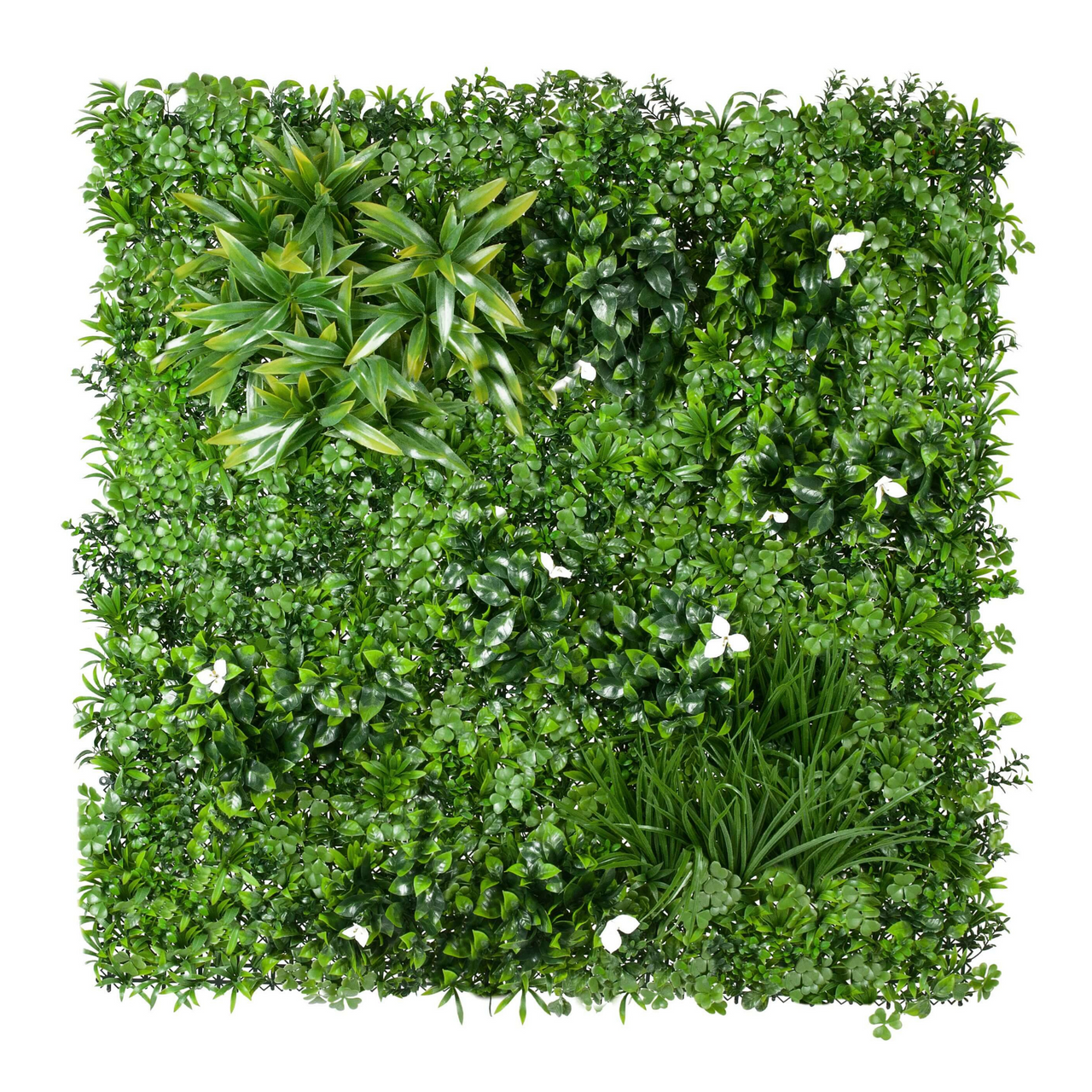 SAMPLE Panel of White Oasis Artificial Vertical Garden (Small Sample) UV Resistant -