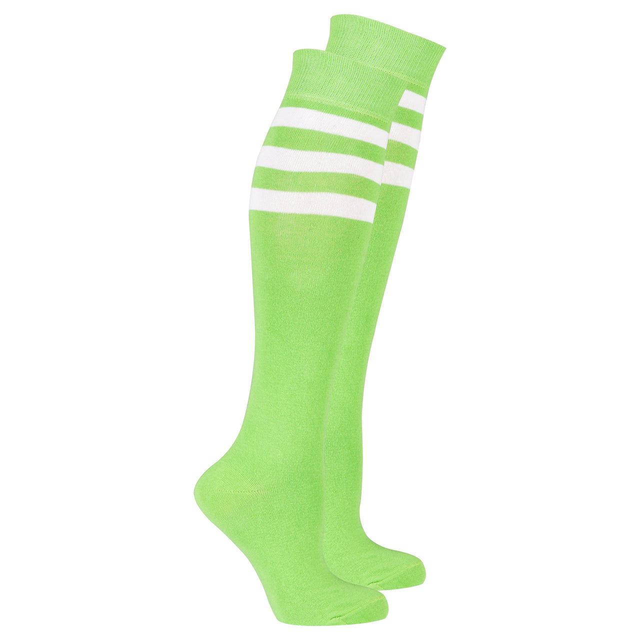 Women's Lime Stripe Knee High Socks - 1 COLOR -