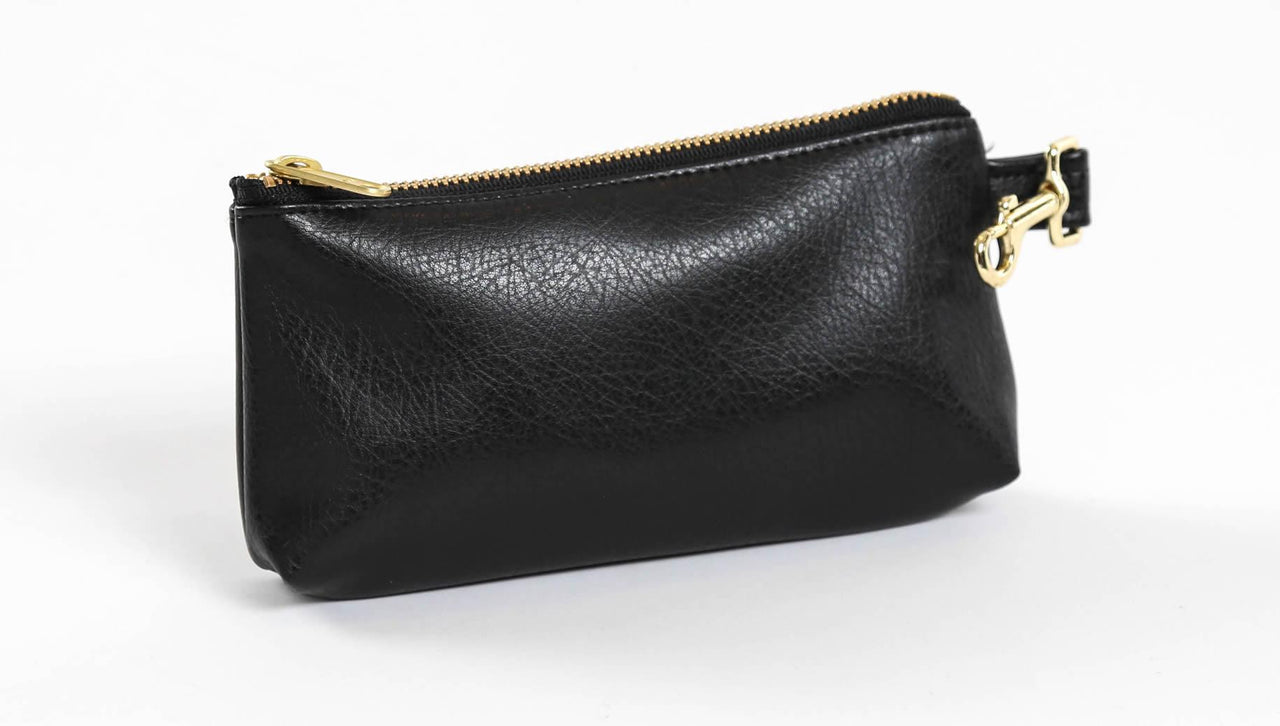 Keyper - Classic Black Vegan Leather 4 PC WRISTLET SET - 2 OPTIONS -