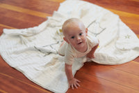 Thumbnail for Flying Elephant Cotton Muslin Newcastle Blanket -