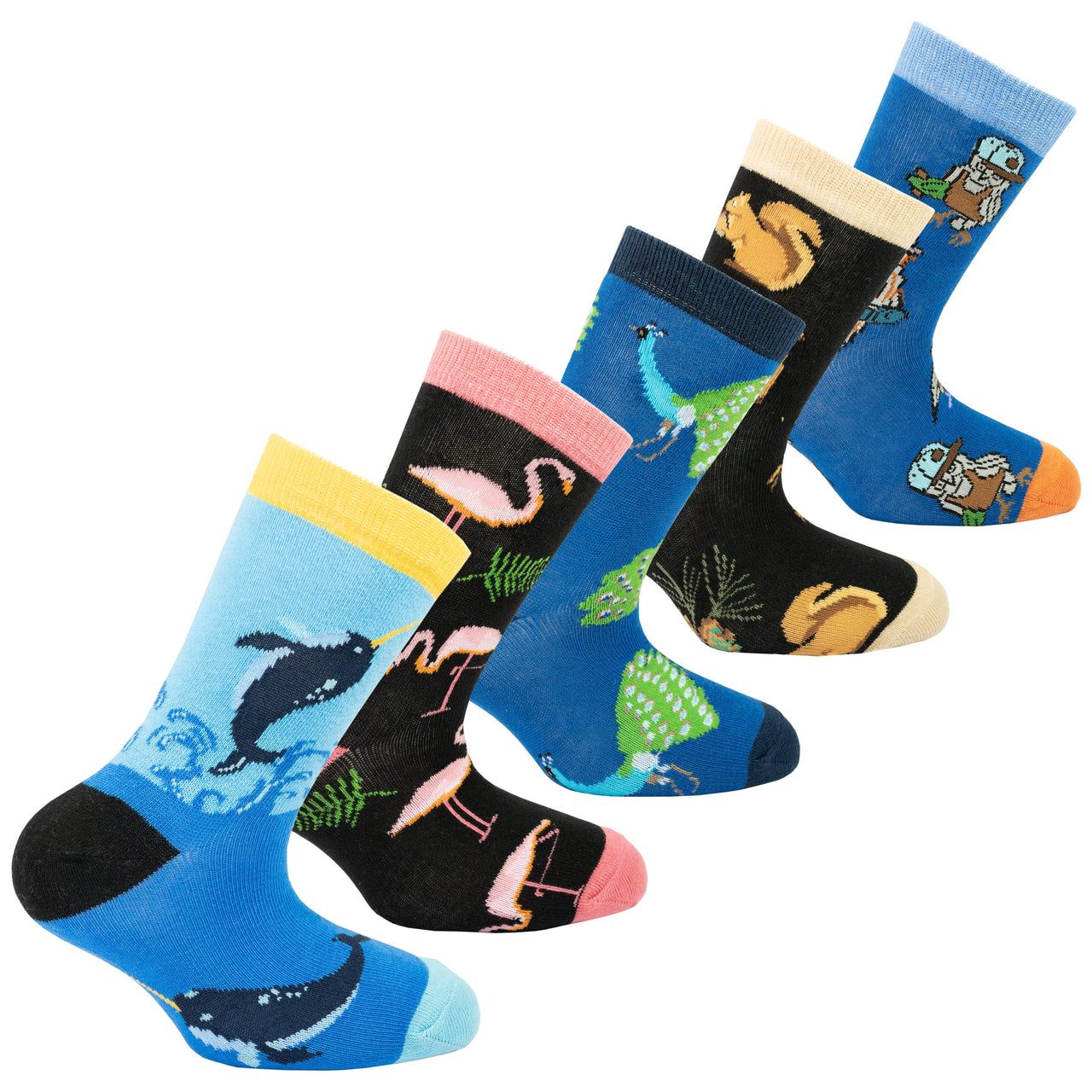 Kids Animal Planet Socks - 5 PACK -