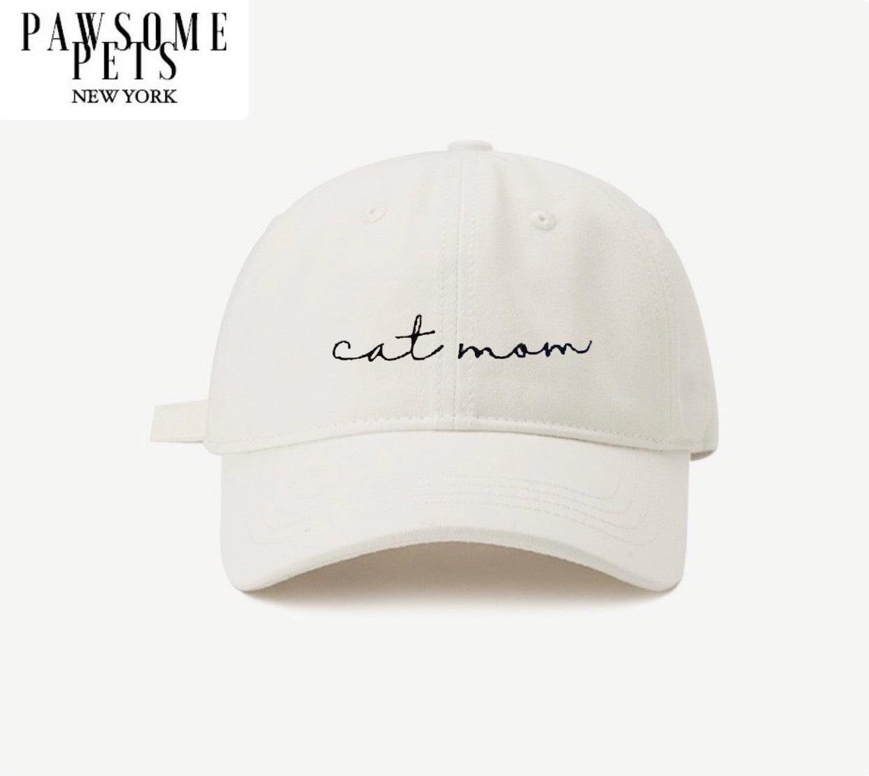 Cat Mom Hat - White - 1 COLOR -