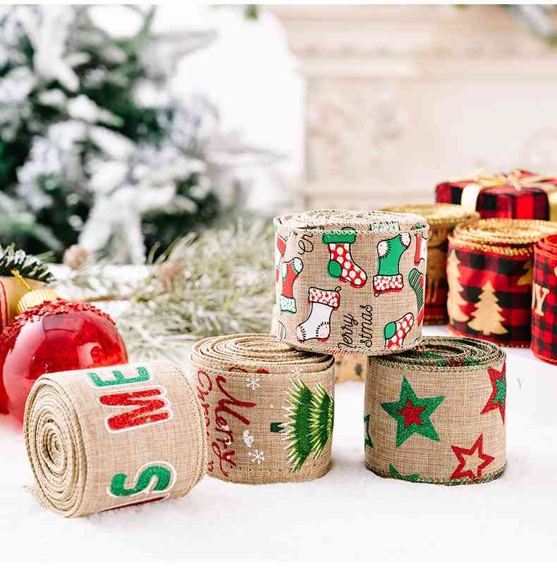 Christmas Polyester Ribbon - [5-10 DAY DELIVERY] - T - 9 PATTERNS/STYLES -