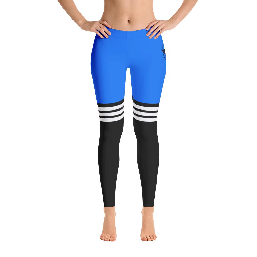 FYC - Women's All Day Comfort Full Length Leggings Royal Pacific Supply Stripe - 1 COLOR -