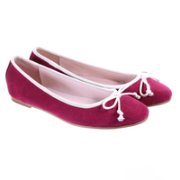 Thumbnail for Bow Suede Ballerina (Magenta) -