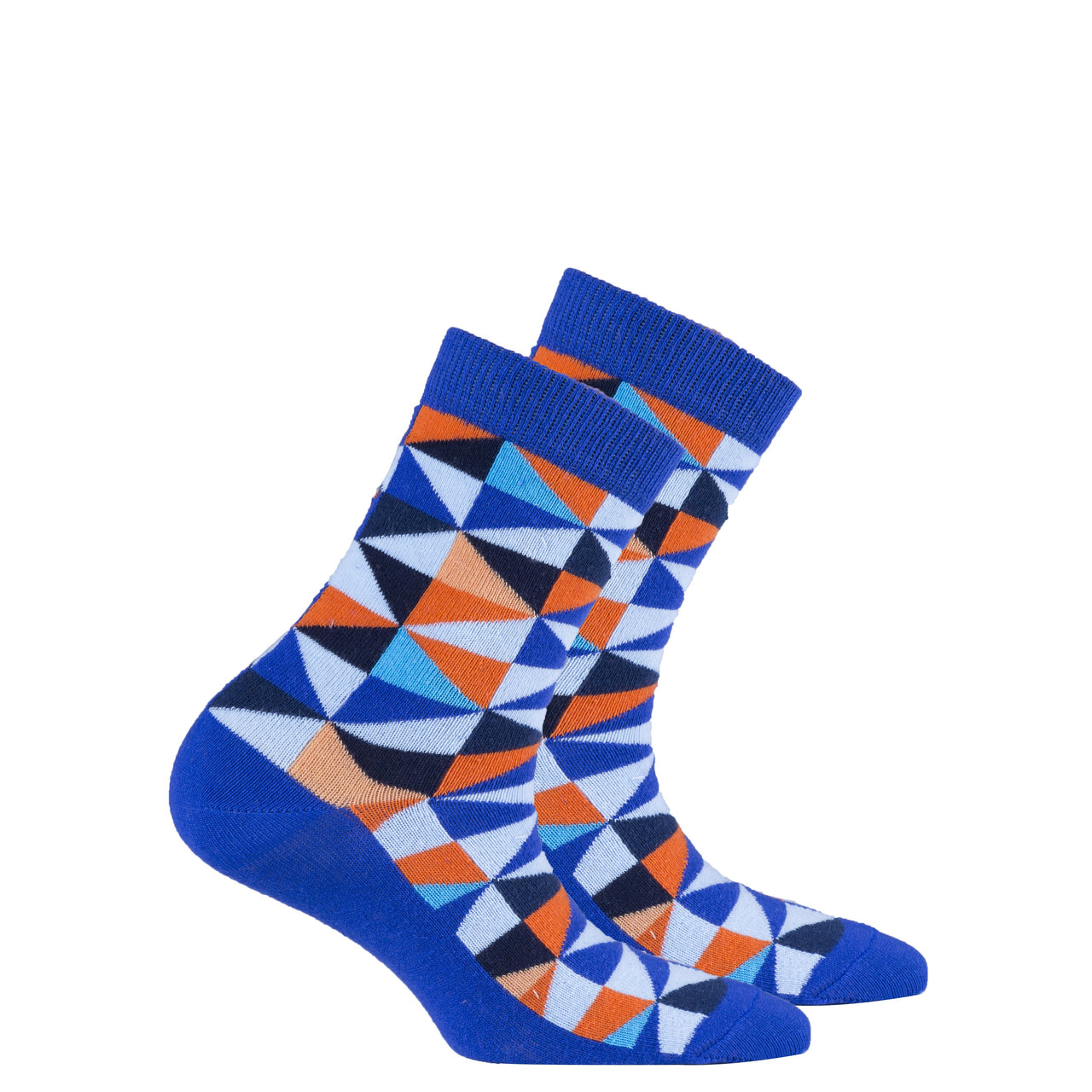 Kids Blue Triangle Socks - 1 COLOR -