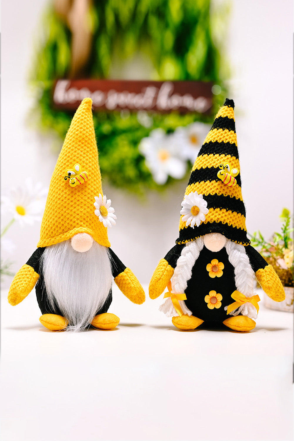 Bee and Flower Decor Gnomes - 10.2" - 2 TYPES - [5-10 DAY DELIVERY] - T -