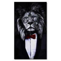 Thumbnail for Gentry Black Lion Smoking a Cigar Canvas Paintings Wall Art- Lions in a Suit Canvas Art Posters  - [7-12 DAY DELIVERY] - 6 SIZES - 3 LIONS