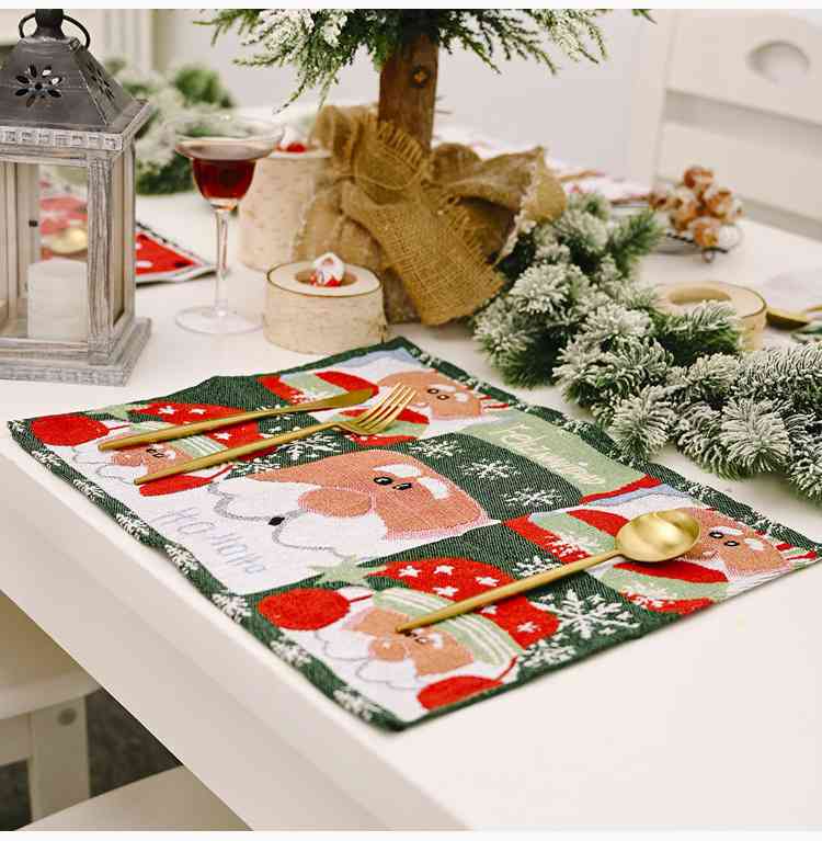 Assorted 2-Piece Christmas Placemats - 2 PCS. - CHOOSE 1 GET 1 RANDOM PICK - [5-10 DAY DELIVERY] - T - 4 PATTERNS/COLORS -