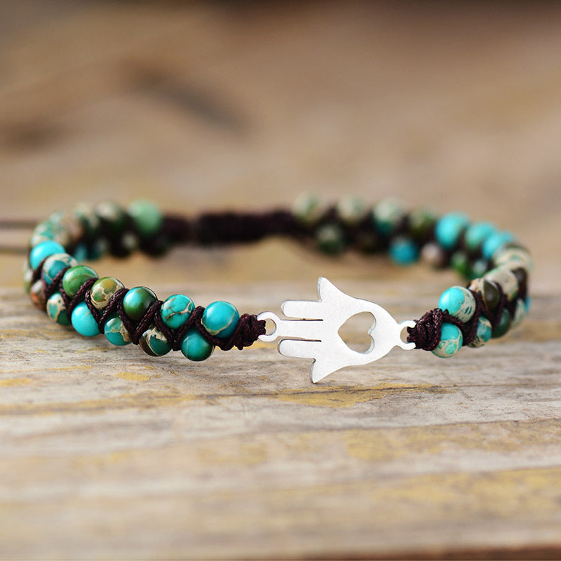 Turquoise Beaded Bracelet - T - 2 COLORS -