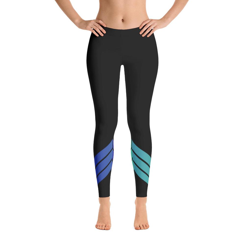 FYC - Women's All Day Comfort Black Venture Pro Stripe Leggings - 1 COLOR -