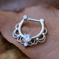 Thumbnail for 316L Stainless Steel Made for Royalty Ornate Septum Clicker -