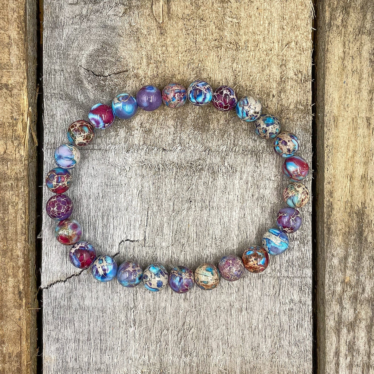 Union - Galaxy Imperial Jasper Gemstone Beaded Bracelet -