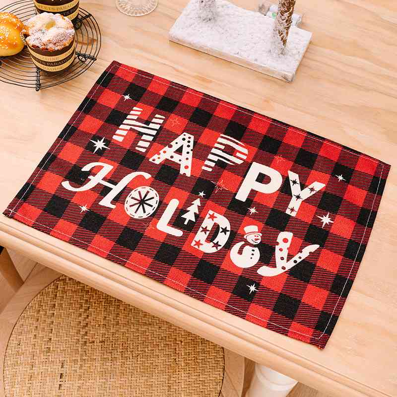 Assorted 2-Piece Plaid Placemats - [5-10 DAY DELIVERY] - [CHOOSE 1 GET 1 RANDOM PICK] - 2 PCS. - T - 6 STYLES -