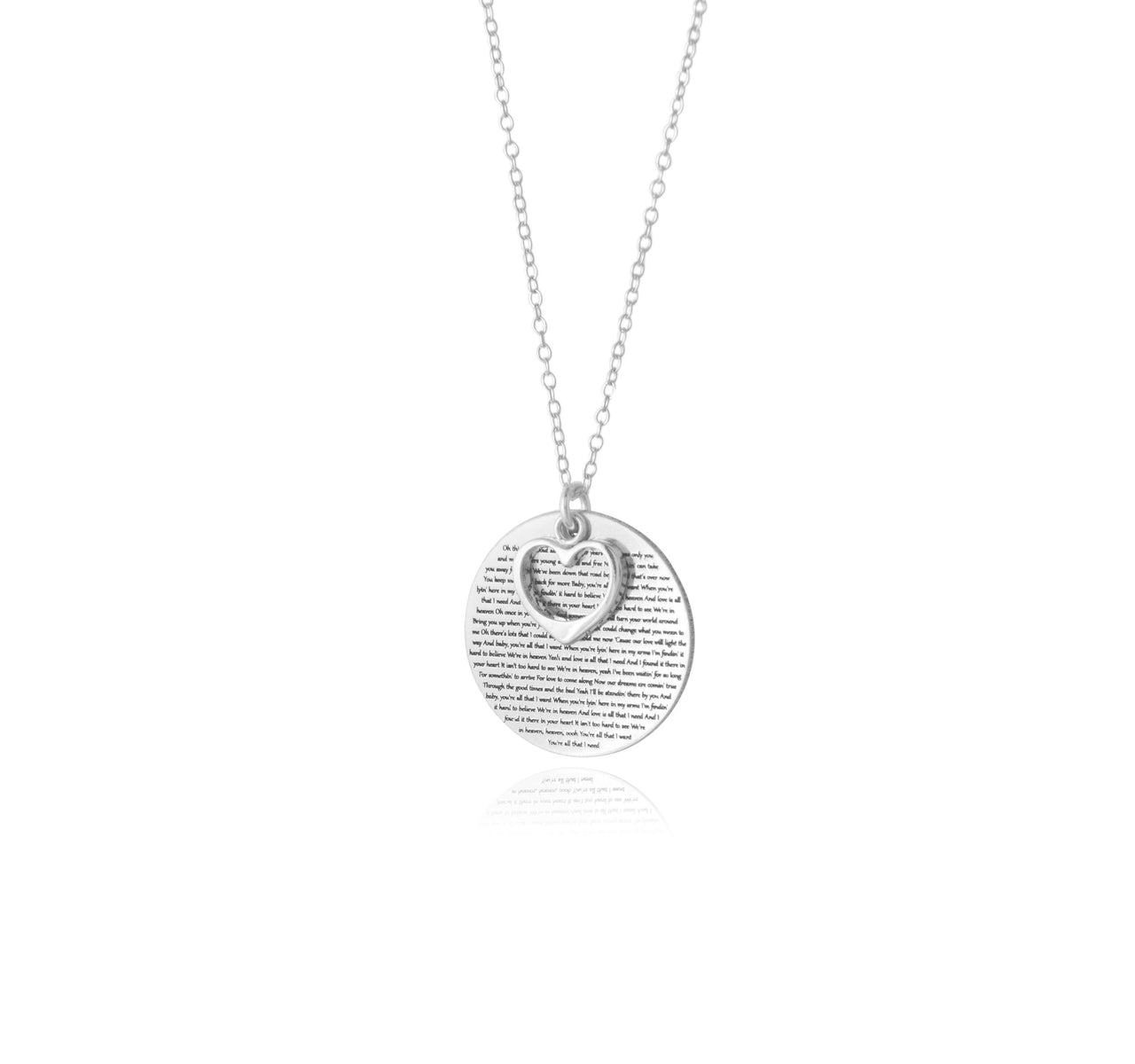 Sincerely Silver - Words of Love Necklace - ADD YOUR PERSONAL MESSAGE! (AT CHECKOUT) -