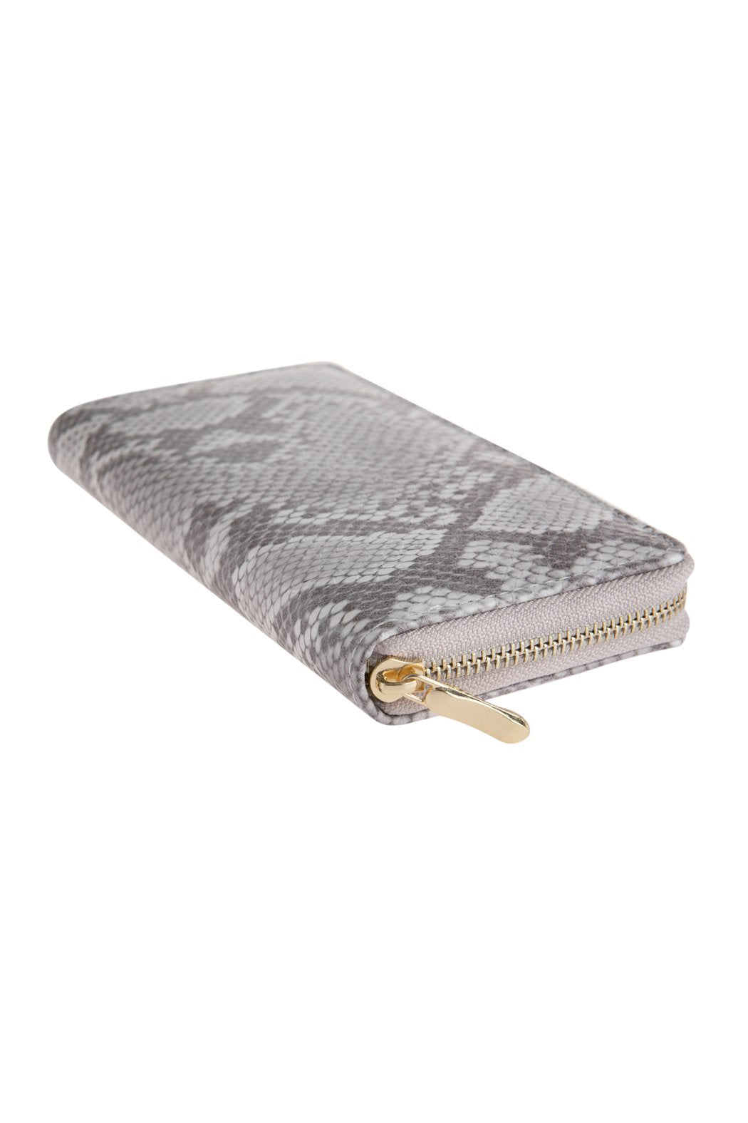 Python Skin Printed Single Zipper Wallet - 4 COLORS -