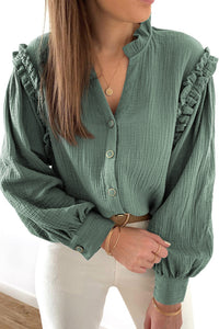 Thumbnail for Long Sleeve Buttoned Top - T - 1 COLOR -