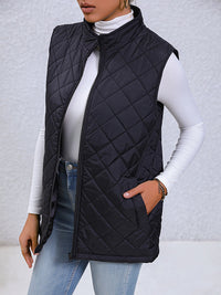 Thumbnail for Zip-Up Vest with Pockets - T - 1 COLOR -