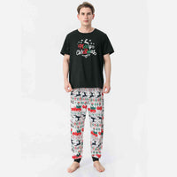 Thumbnail for MEN MERRY CHRISTMAS Graphic Top and Printed Pants Set - T -