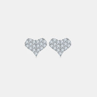 Thumbnail for Moissanite 925 Sterling Silver Heart Stud Earrings