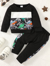 Thumbnail for Long Sleeve Sweatshirt and Sweatpants Set - 2 PCS. - T - 1 COLOR -