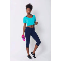 Thumbnail for Hellokini - Capri Navy - Compression Legging - 1 COLOR -