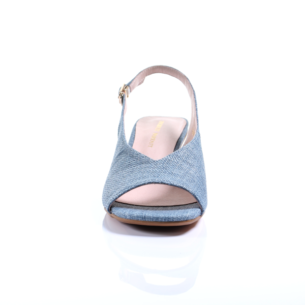 Crystal Clear Heel Open Toe Pumps (Light Blue)