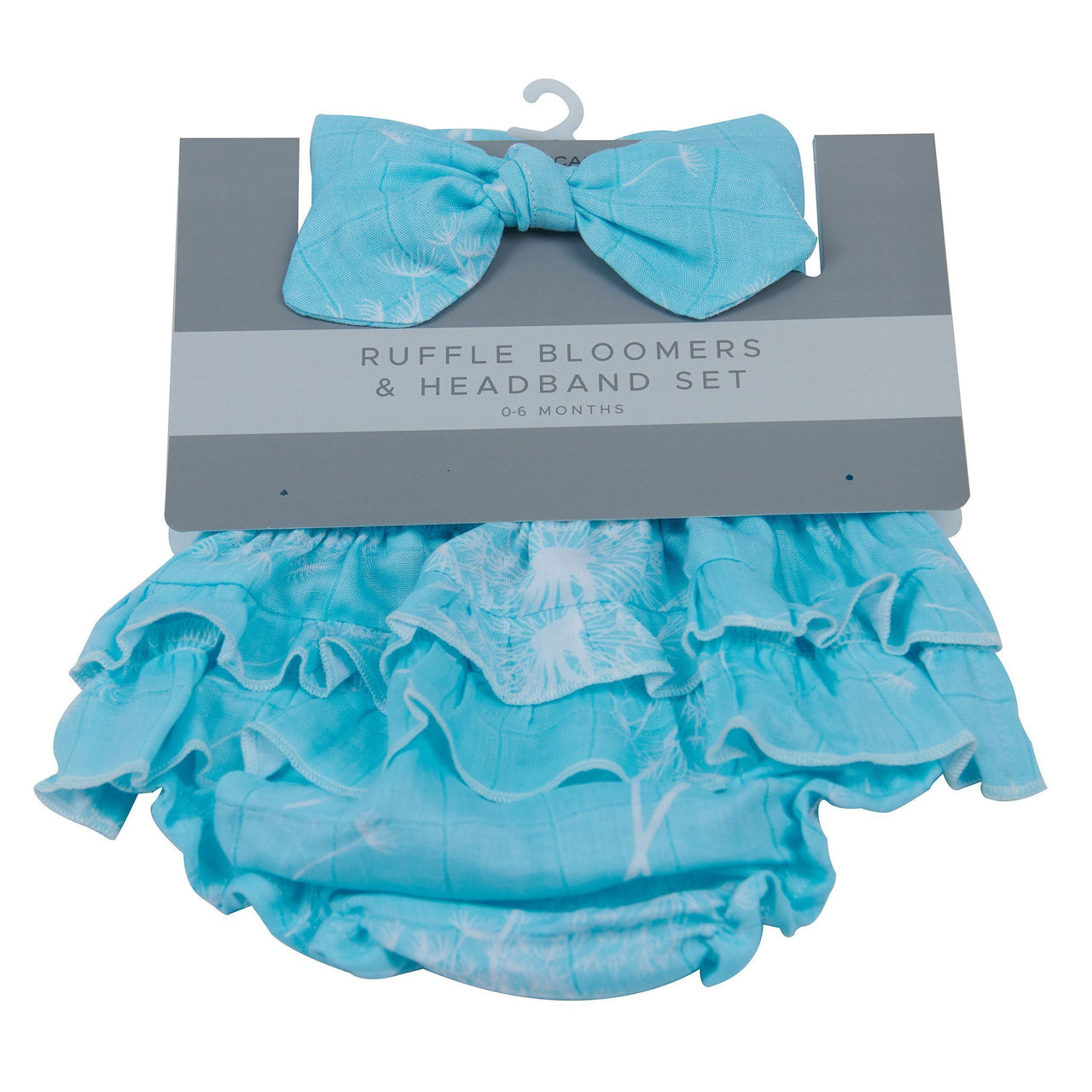 Dandelion Seeds Ruffle Bamboo Bloomer Headband Set -