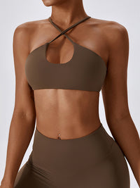 Thumbnail for Cropped Halter Neck Sports Bra - T - 5 COLORS -