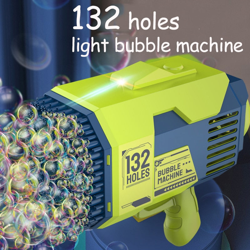 132 Holes Electric Bubble Gun - Outdoor use  (5 PCS.) - [30 DAY DELIVERY] - 3 COLORS - BUBBLE CONCENTRATE -