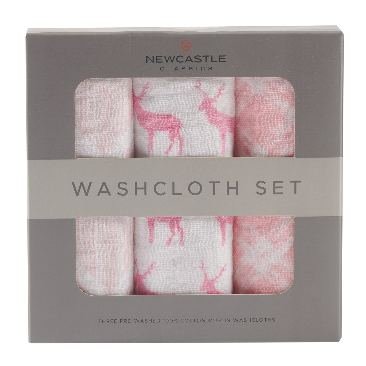 Newcastle - Pop of Pink Cotton Washcloth Set 3PK -