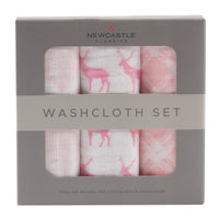 Thumbnail for Newcastle - Pop of Pink Cotton Washcloth Set 3PK -