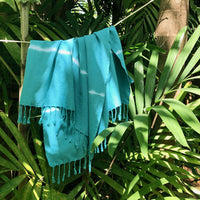 Thumbnail for Slate & Salt - Teal Tie Dye Turkish Beach Towel - 70