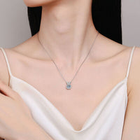 Thumbnail for 1 Carat Moissanite Rabbit Ears Shape Pendant Necklace