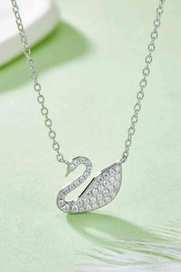 Thumbnail for Moissanite Swan 925 Sterling Silver Necklace