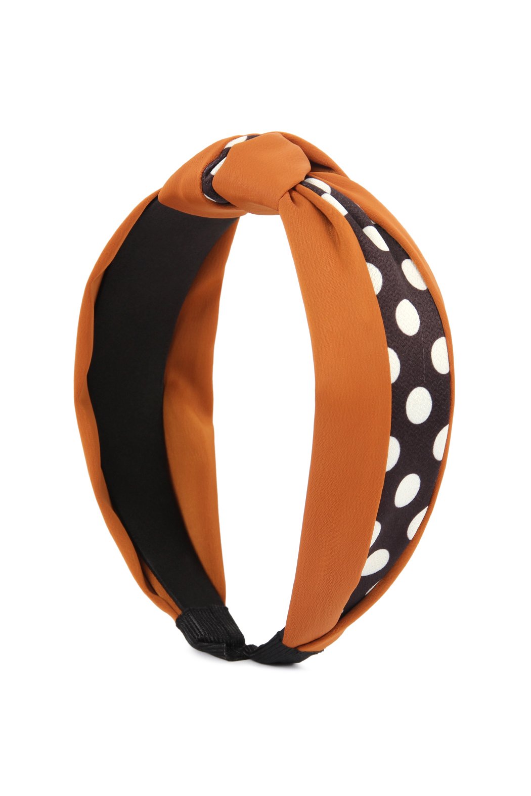 Riah Fashion - Half Tone Polka Dots Tied Hair Band - 5 COLORS