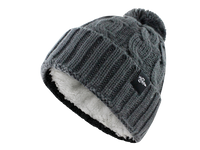 Thumbnail for Fear0 NJ - Women Plush Insulated Cuff Knit Pom Pom Beanie Hat - 3 COLORS -