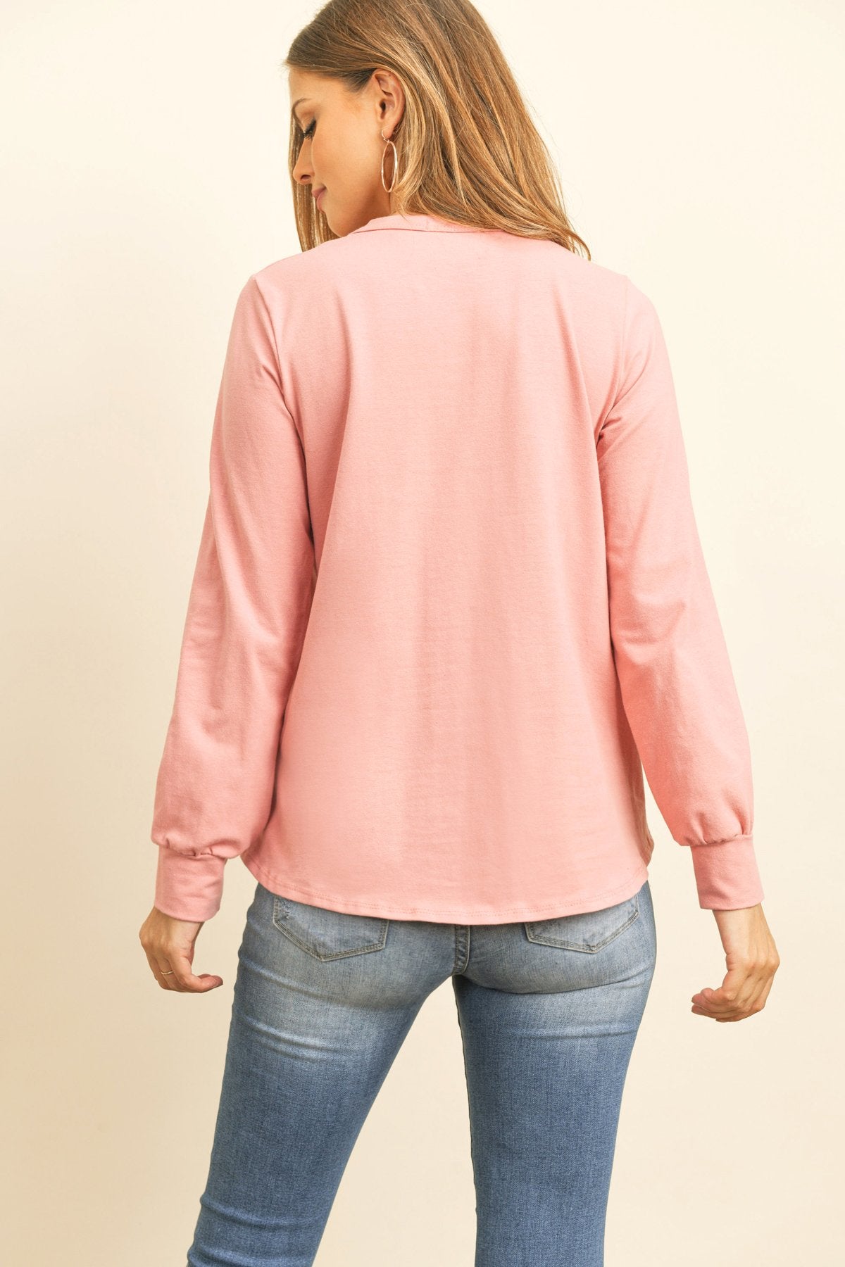 Riah Fashion - Long Sleeve Round Neck Solid Top - 17 COLORS -